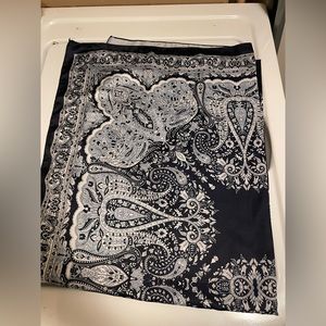 Beautiful women’s Navy blue silk scarf